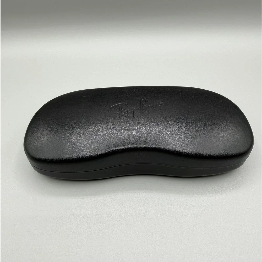 Ray-Ban Black Hard Shell Clamshell Sunglasses Eyeglasses‎ Case Biege Interior